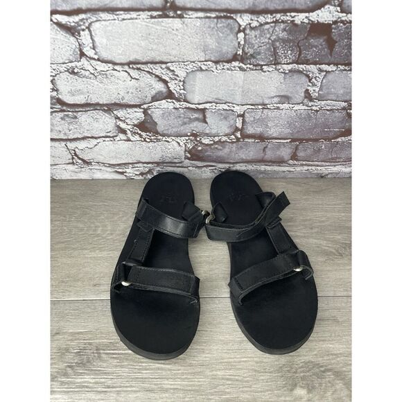 Teva Black Leather Universal Straps Hiking Sandals Women’s Sz 9M US/40EU 1011501 - Picture 12 of 16